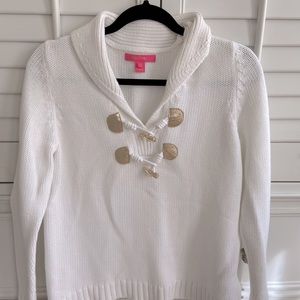 Lilly Pulitzer white cotton sweater